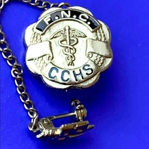 cCHS 1963 sterling silver nursing? double pin